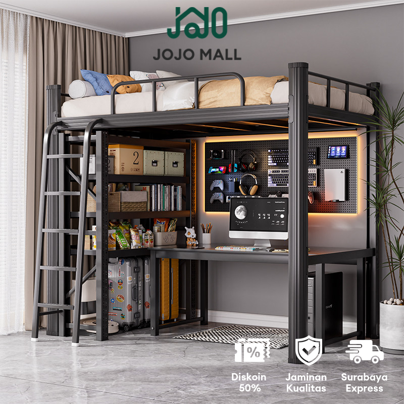 [Surabaya Express]Tempat Tidur Tingkat Tempat Tidur Besi Tingkat Atas Ranjang Besi Tingkat Ranjang S