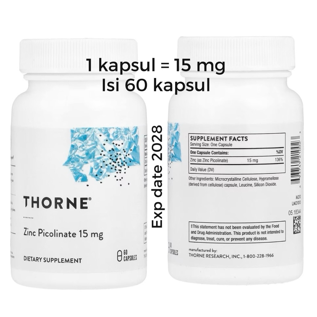 Zinc Picolinate Thorne Zinc Picolinate 15 mg