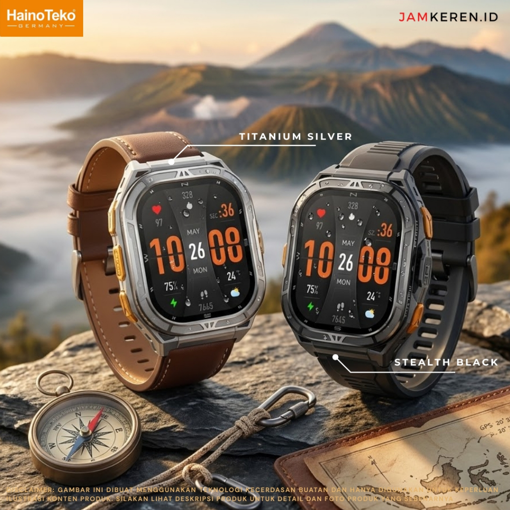 HainoTeko | Smartwatch | Jam Tangan Smartwatch Pria Wanita GPS-3 Amoled Display Anti Air Original