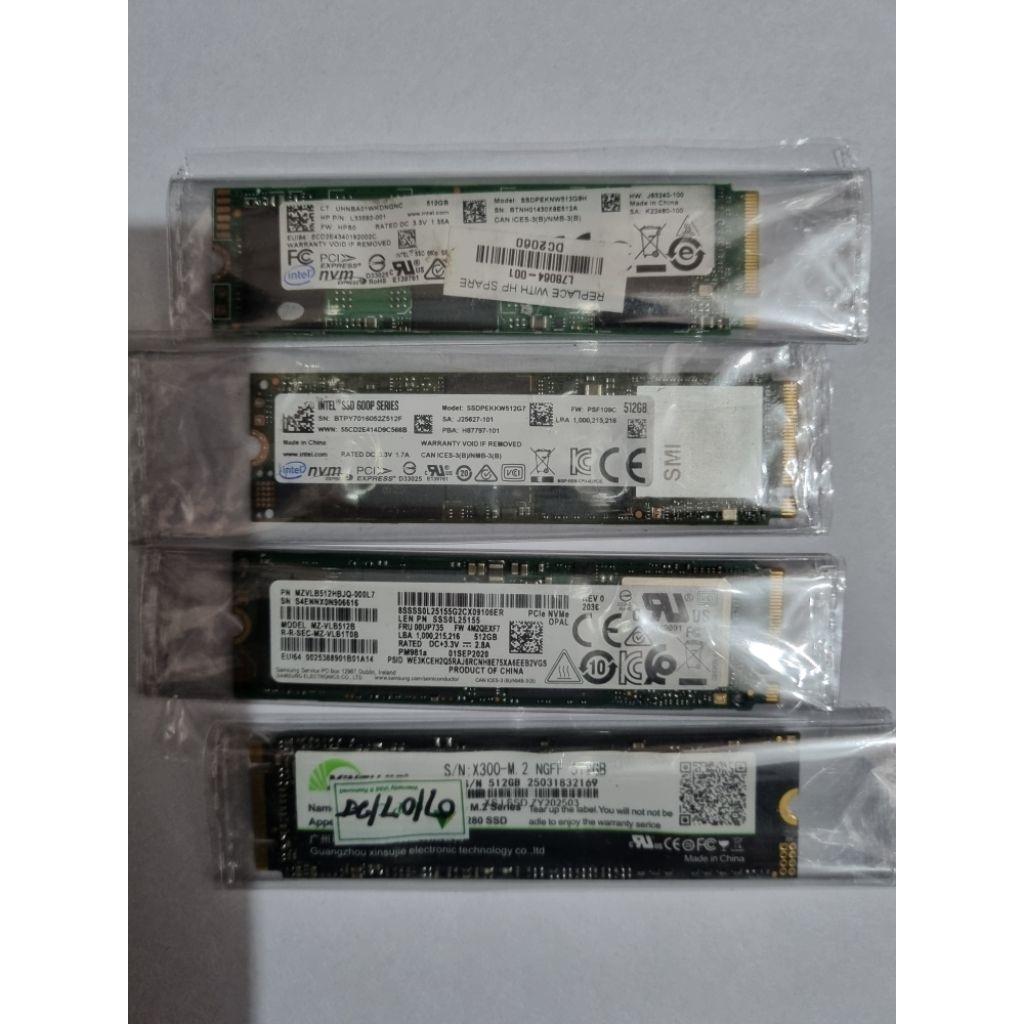 SSD 512GB Nvme Intel Samsung  512