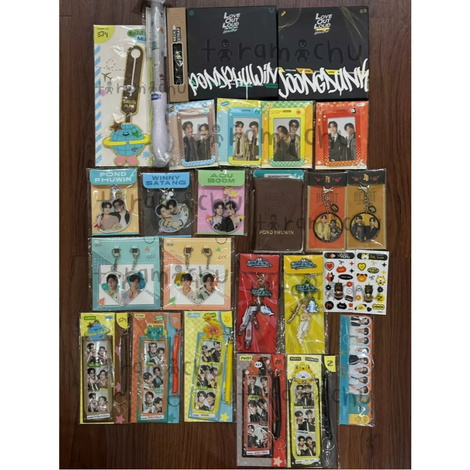 GMMTV Merchandise Official Rubber Tag Bandana Keychain Sticker - Krist Singto Off Gun Earth Mix Pond