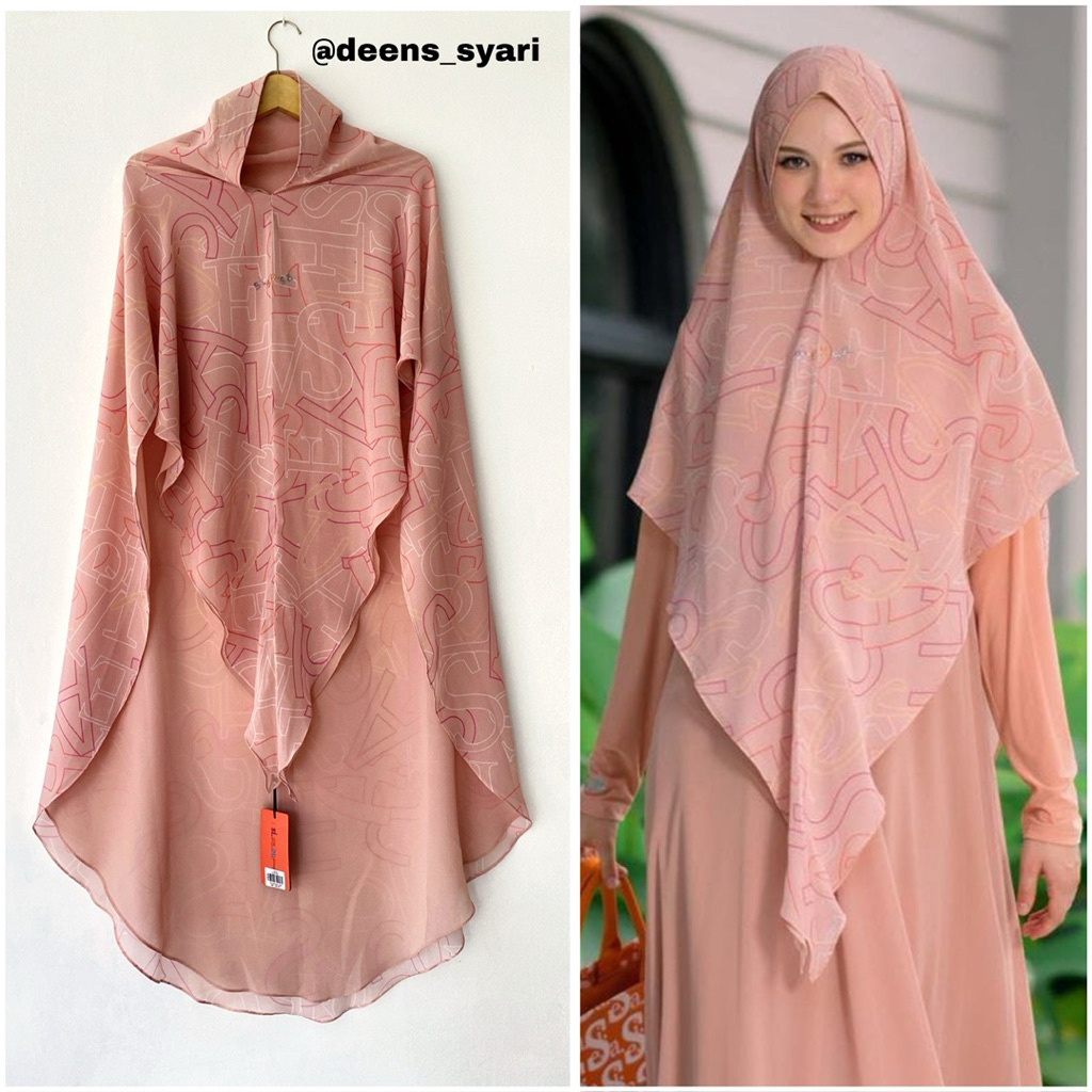 Khimar sisesa printing brown