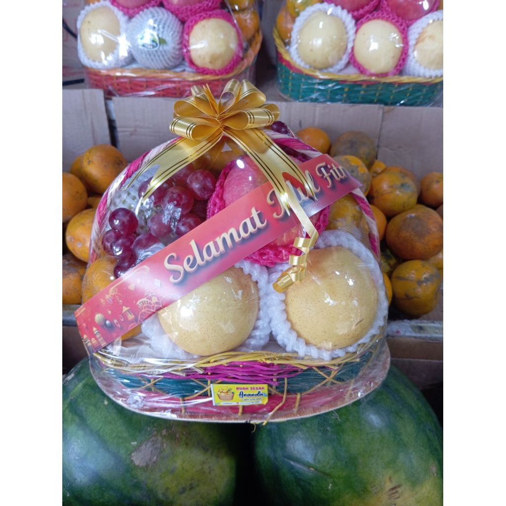 PARCEL BUAH SEGAR KUMPLIT MURAH UNTUK HANTARAN ATAU LEBARAN