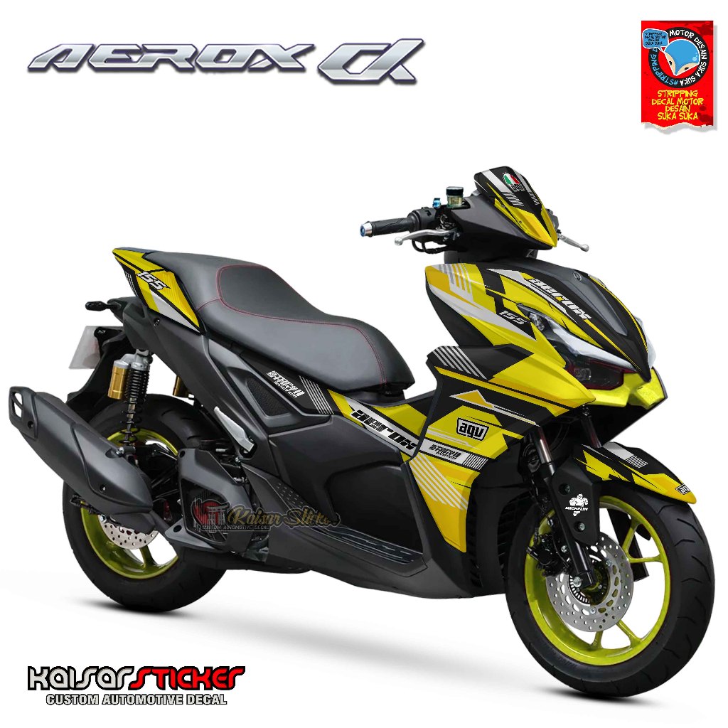 Terbaru COD Sticker Yamaha Aerox Alpha Turbo Full Body Sticker Decal Full Body Aerox Alpha Motif Sim