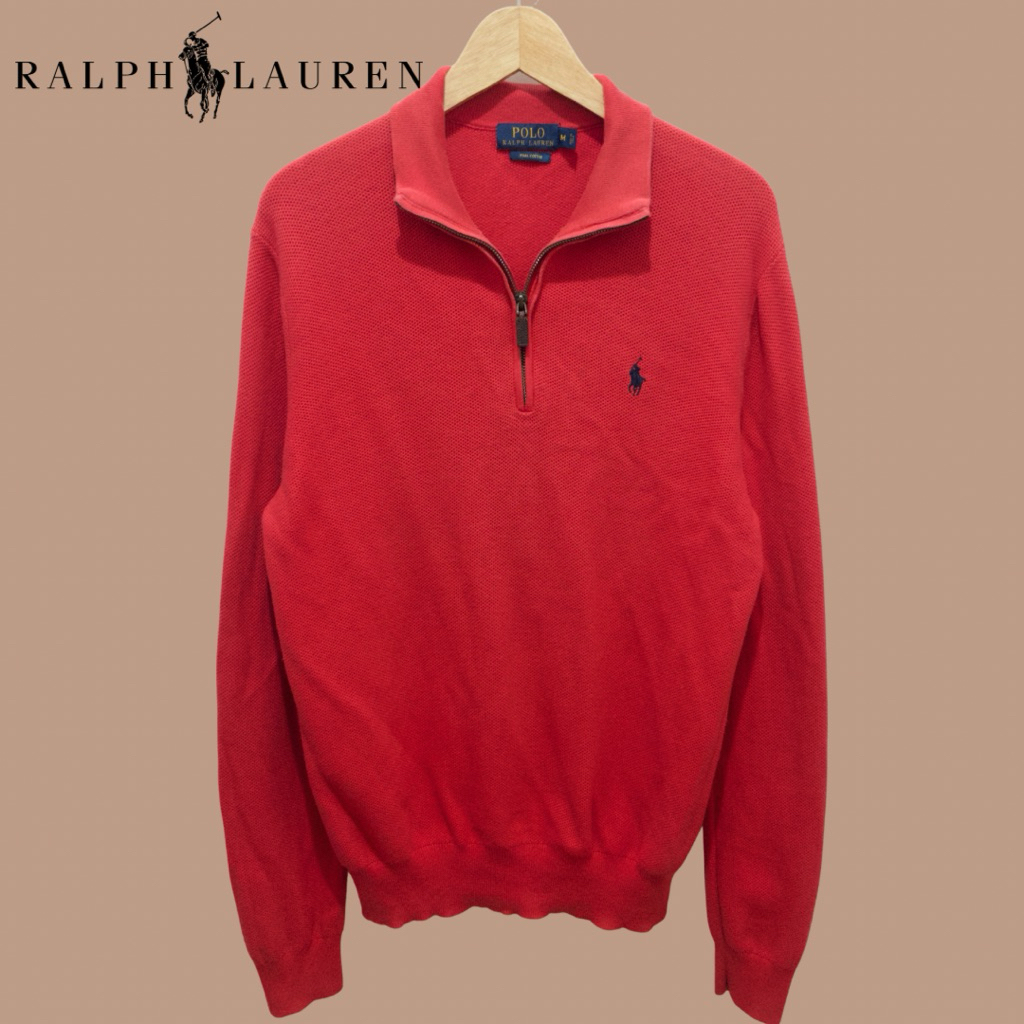 Polo Ralph Lauren Alizarin Half Zip Pima cotton Sweater