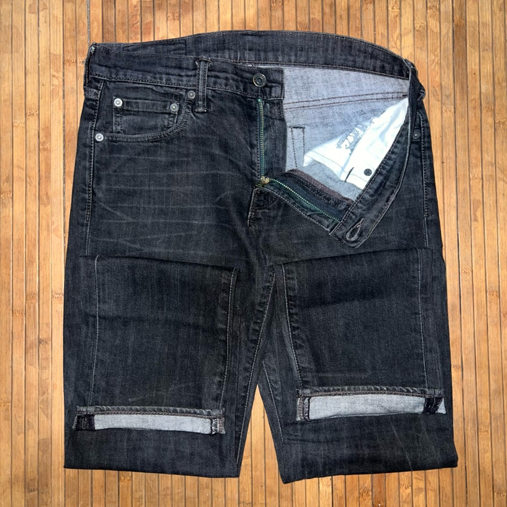 LEVIS 511 SLIM FIT CHARCOAL STRETCH DENIM JEANS