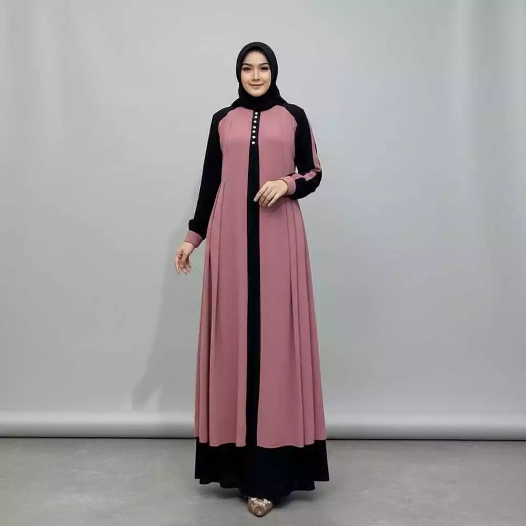 Promo Gamis Cringkel Zahra Auter Gamis Jumbo Lebaran Gamis Wanita Elegan Dan Modern XXL