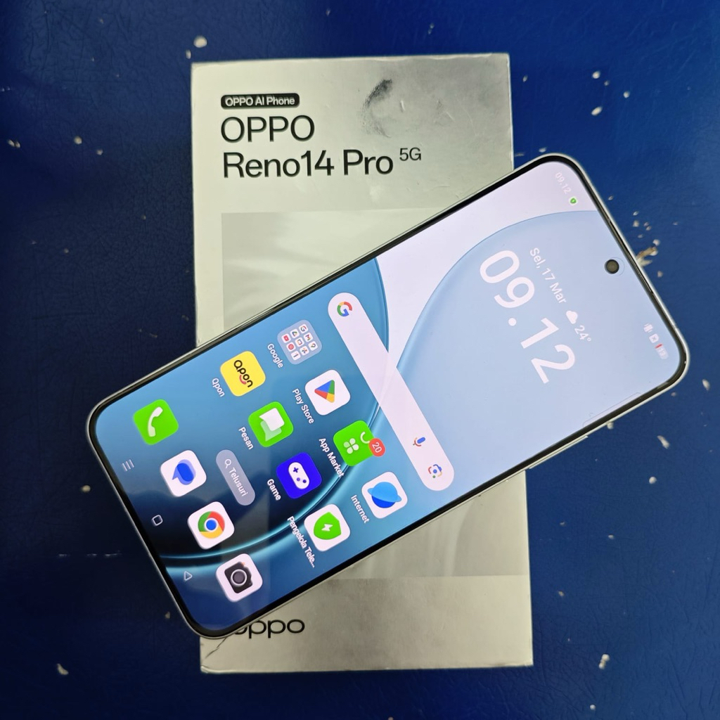 Oppo reno 14 pro 5g ram 12/512 second fullset original  garansi panjang