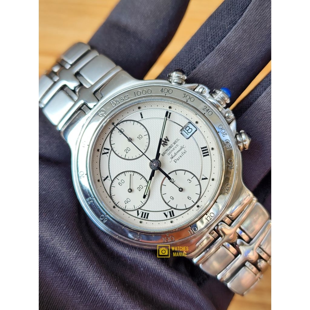 Jam Tangan Rare Luxury Original Raymond Weil Parsifal Chronograph Automatic Swiss Made