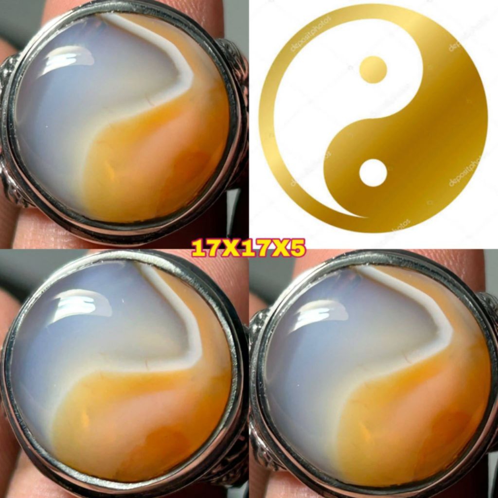 CINCIN BATU AKIK YIN - YANG
