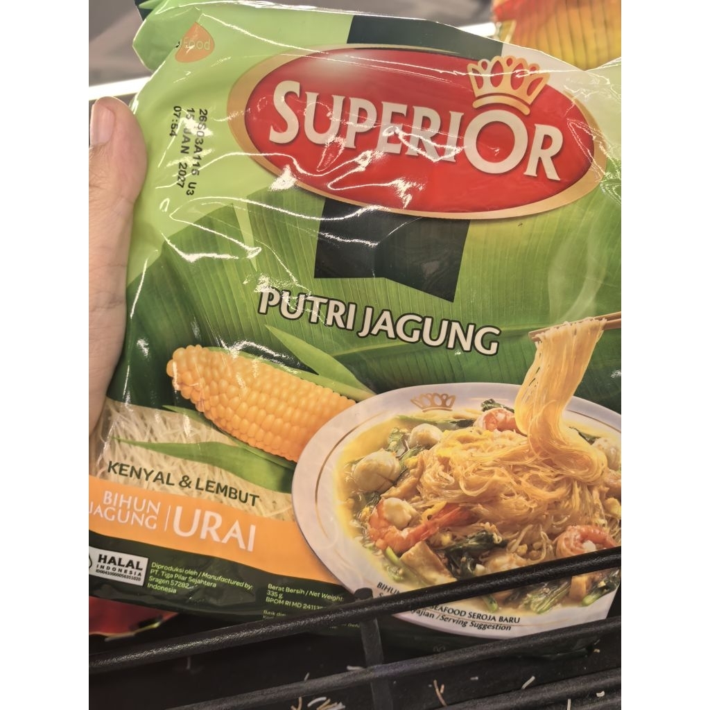 SUPERIOR BIHUN JAGUNG URAI 335GR. BIHUN JAGUNG. BIHUN PUTRI JAGUNG