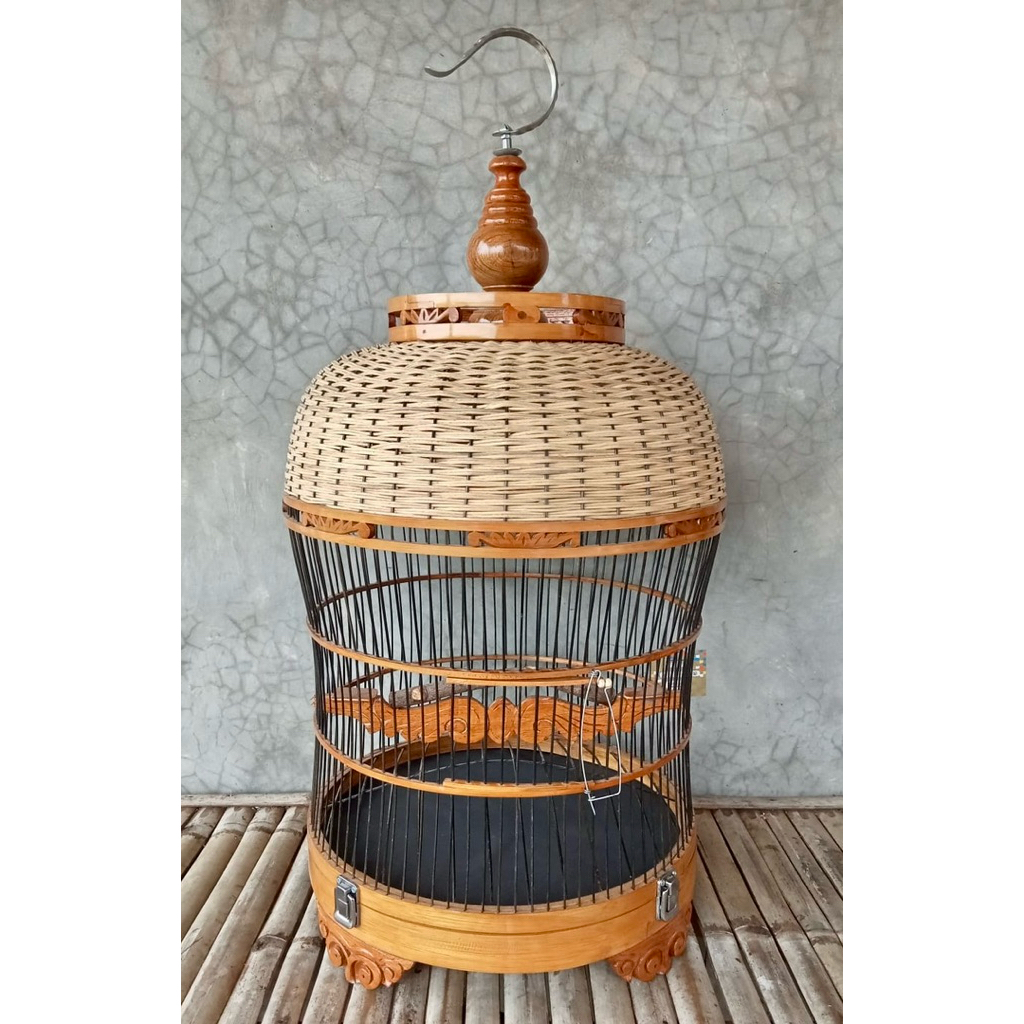 sangkar lomba burung perkutut ruji bambu alusan