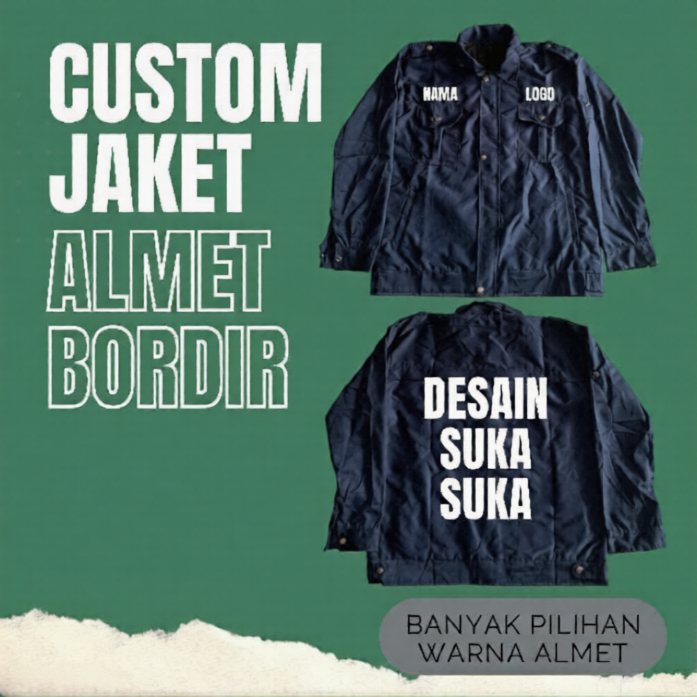ALBY WEAR - JAKET CUSTOM ALMAMATER BORDIR LUSINAN BAHAN PREMIUM DESAIN SUKA SUKA