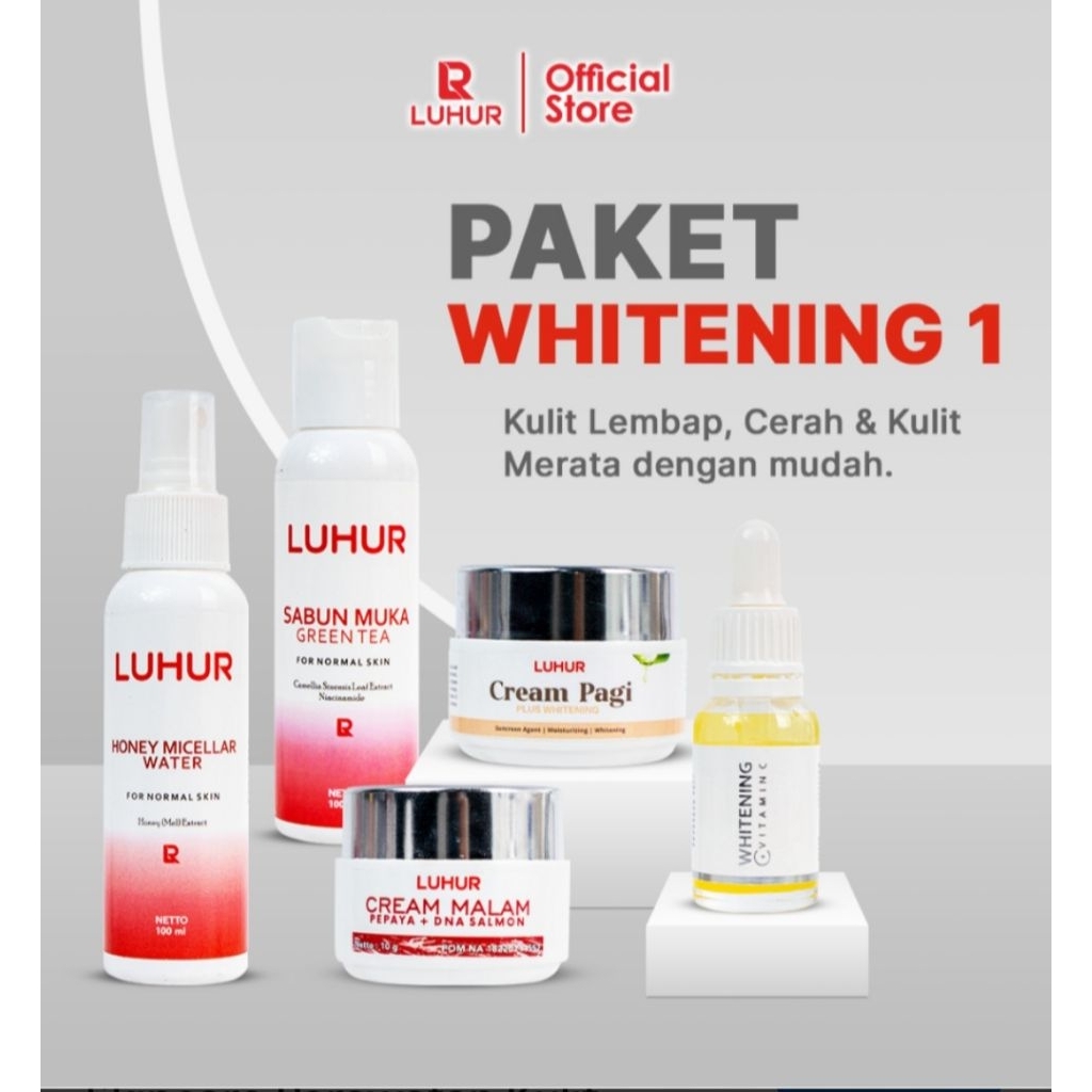 PAKET WHITENING LUHUR SKINCARE UNTUK KULIT KUSAM