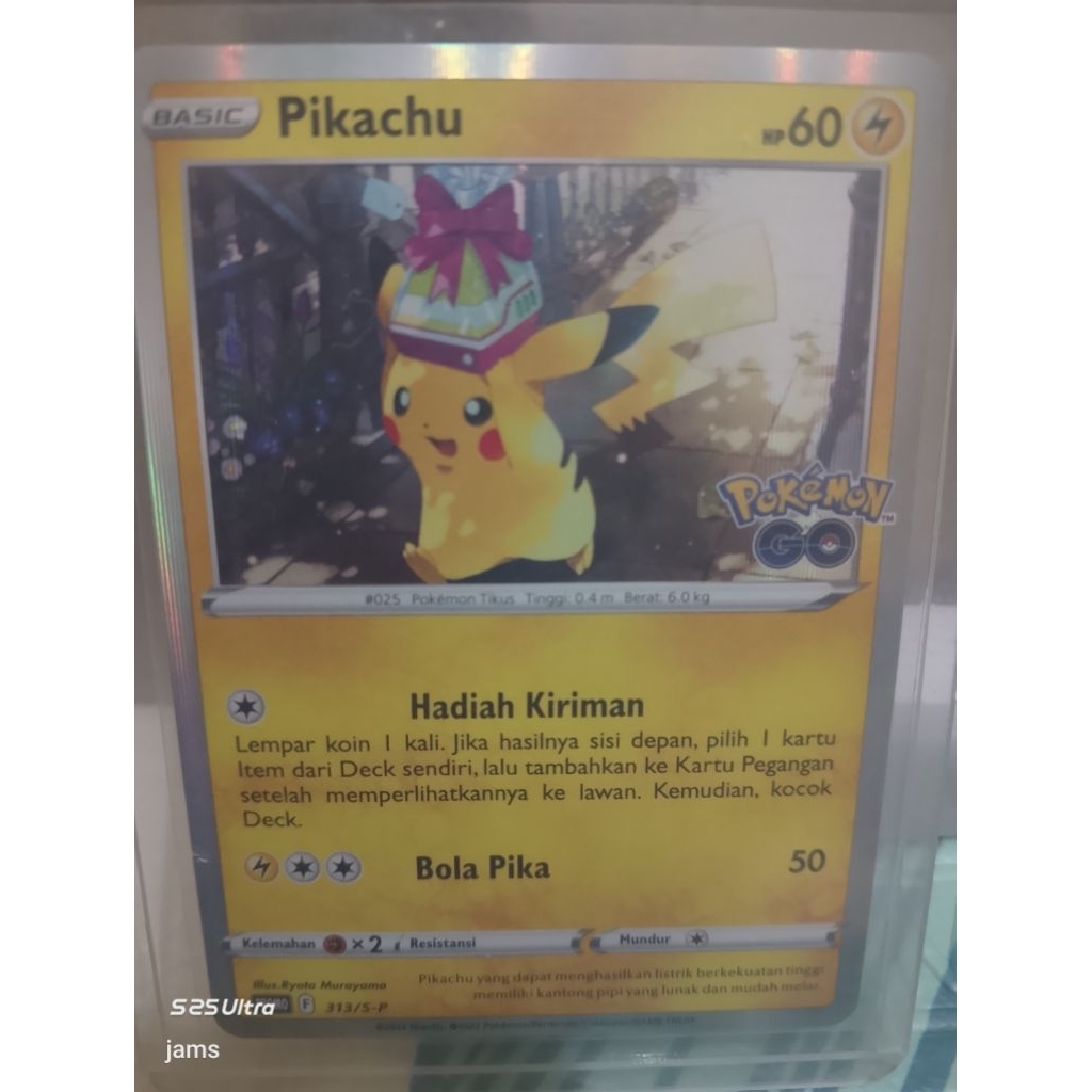 Pokemon Pikachu holo 313/S-P pokemon go ind