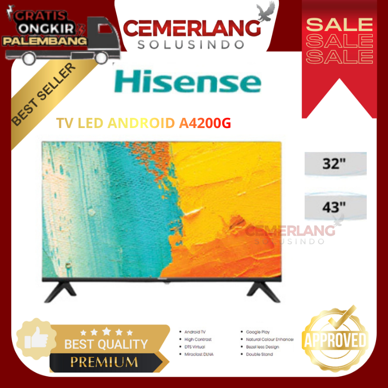 TV LED Hisense 32A4200G/43A4200G LED TV Android Hisense 32Inch/43Inch Android TV Hisense