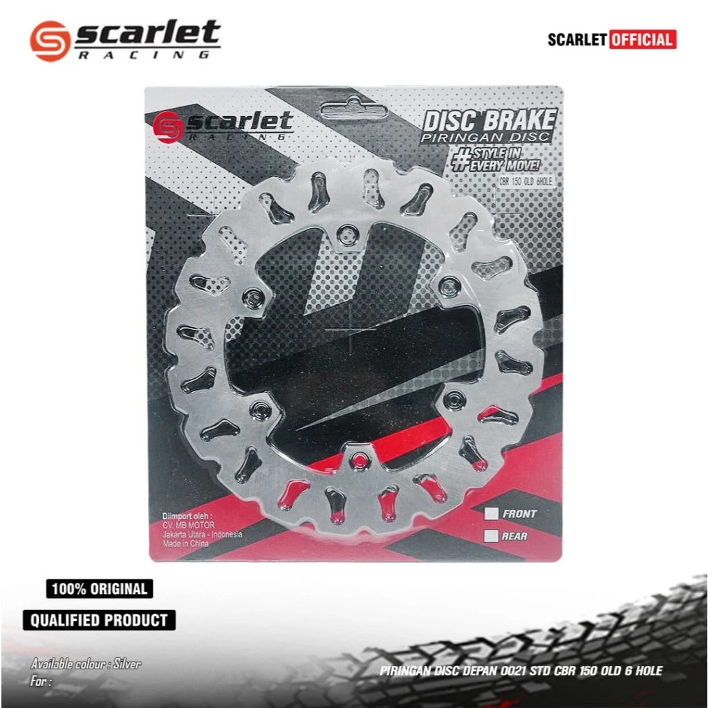 Scarlet Racing - Piringan Disc Depan Cbr 150 Old 6 Hole 0021 STD Bunga Variasi