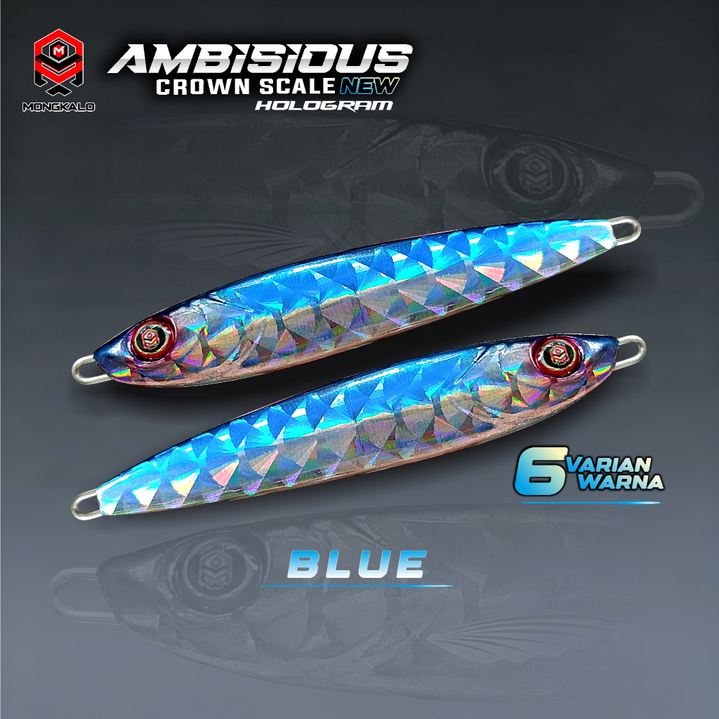 Mongkalo Ambisious Kipas noGID noMotif Fluorescent 40 Biru