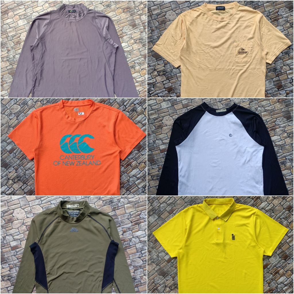 Kaos Jersey Outdoor olahraga Gym brand Canterbury original preloved, Kaos Fashion olahraga pria