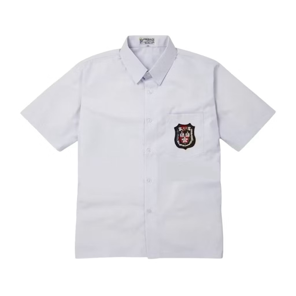 Seragam Sekolah Purnama Putih Anak SD Bed Bordir Lengan Pendek Purnama