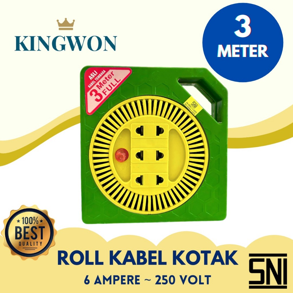 ROL KABEL / ROLL KABEL / BOX KABEL / KABEL BOX ROLL MINI + KABEL 3 METER  STOP KONTAK TRAVELING