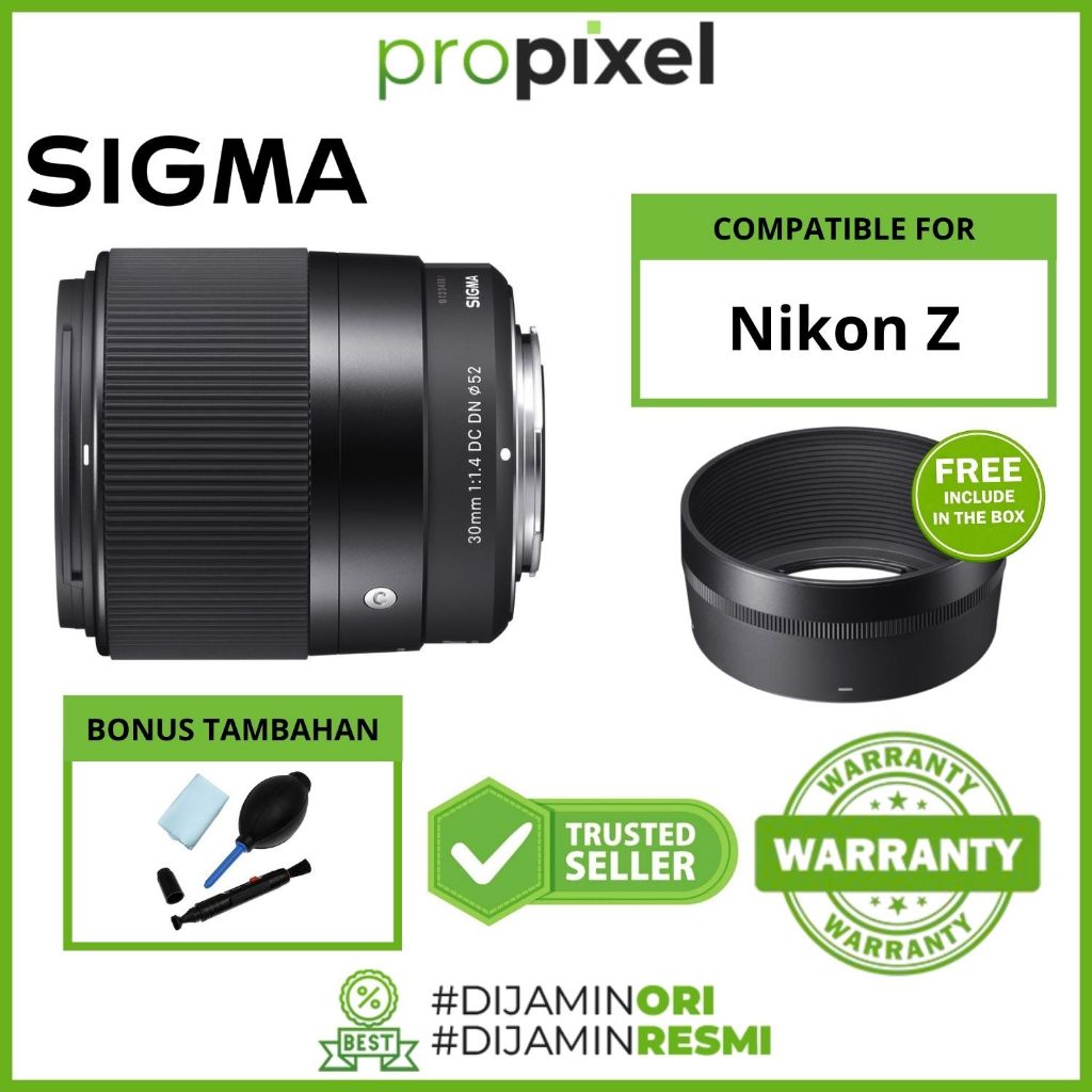 Sigma 30mm f1.4 Sigma 30mm f/1.4 DC DN Contemporary for Nikon Z Garansi Resmi