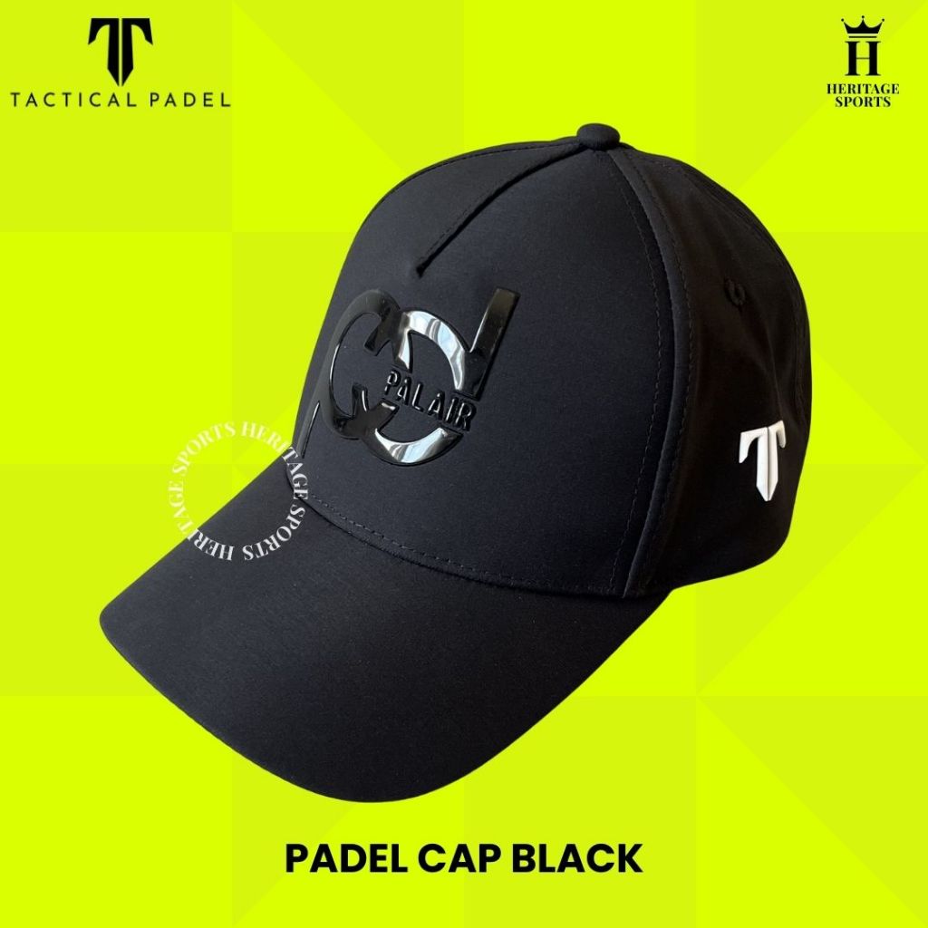 Tactical Padel Hat Premium Cap Black | Topi Padel Original Tactical Hitam Sport Tennis Cap