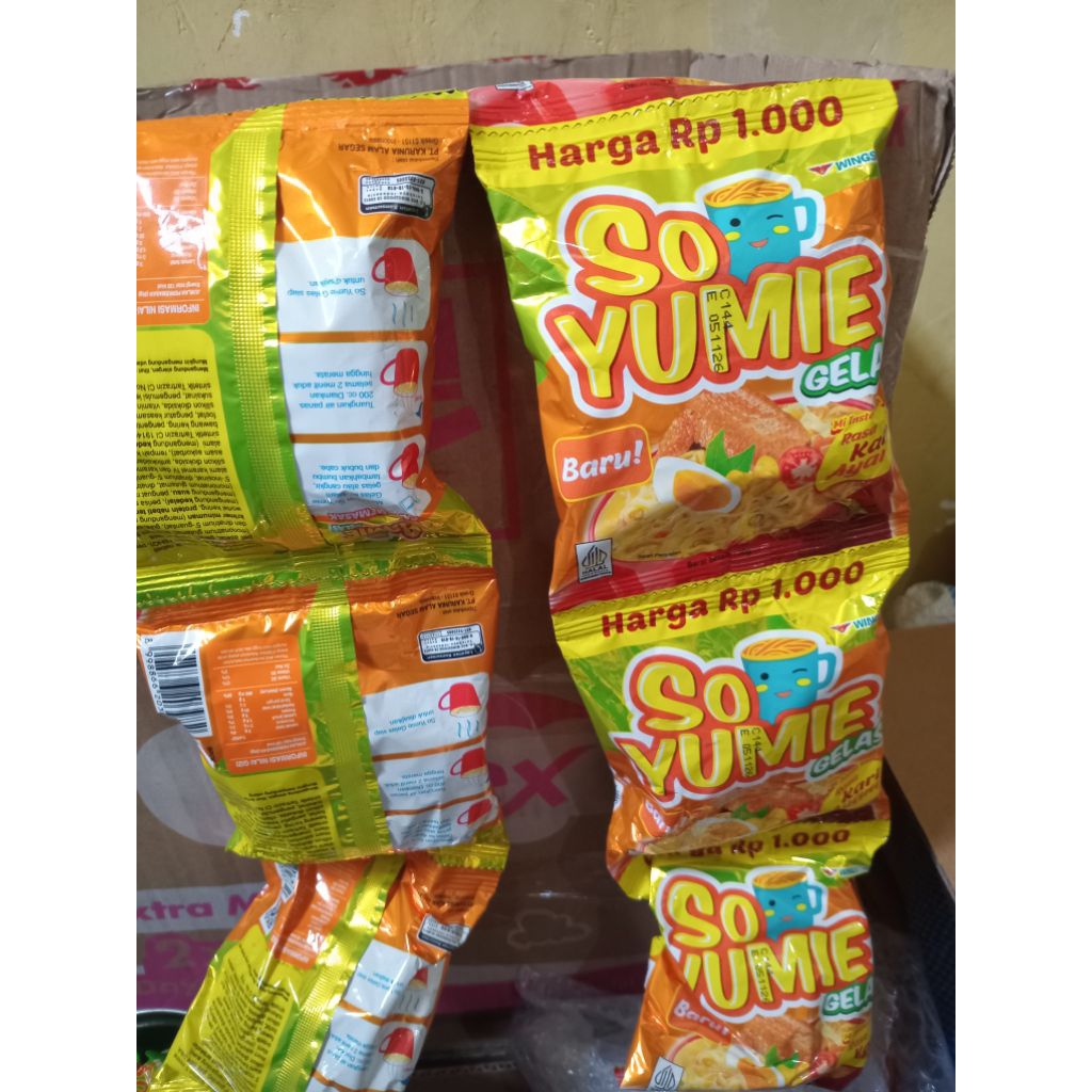 (1 Renceng 10pcs) SO YUMIE - Mie Gelas So Yumie Enak, Praktis dan Cepat