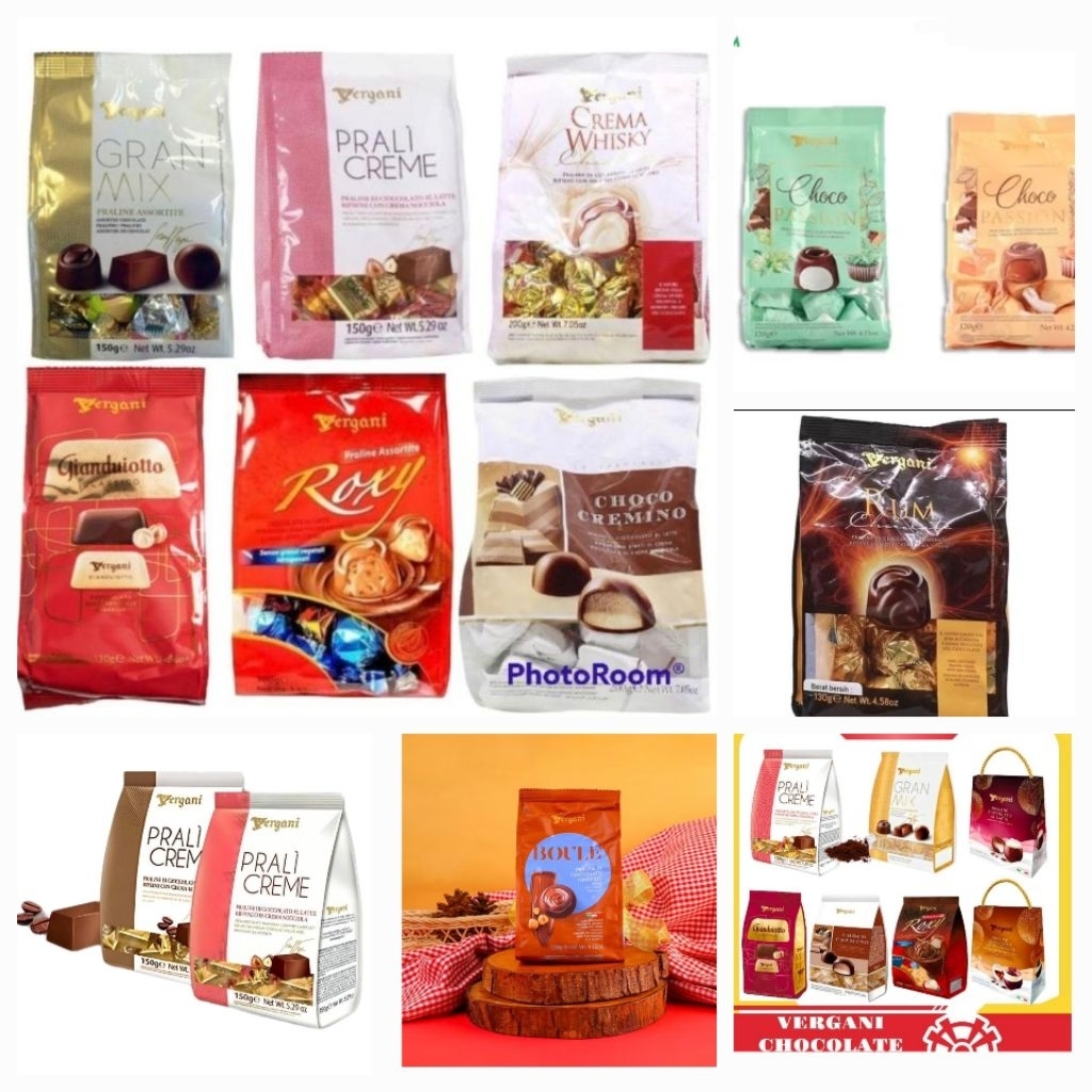 Vergani All Variant Passion Choco Mint Menta Chocolate Pralines Coklat Cokelat Choco Praline Di Cioc