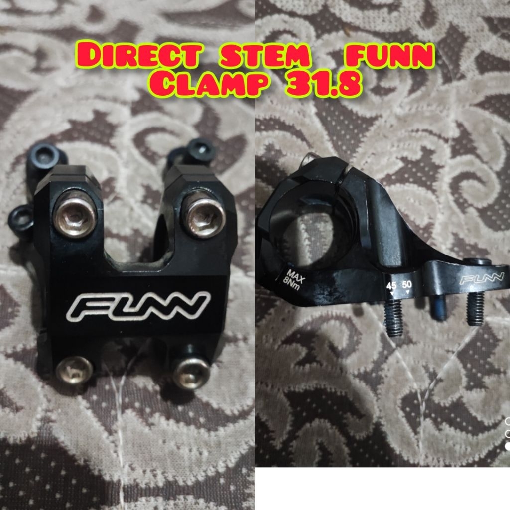 direct stem funn untuk fork sepeda downhill DH double crown doublecrown clam 31.8
