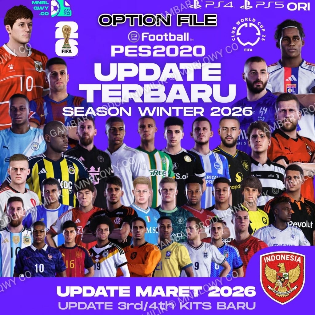 OF Update Patch OptionFile PES 2020 Terbaru PS4 PS5