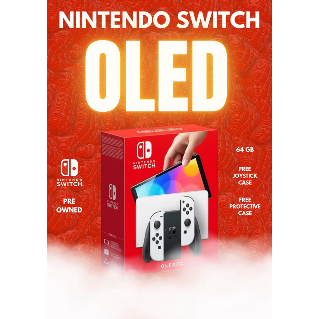 Nintendo Switch OLED White Second, FREE PROTECTIVE CASE & JOYCON CASE