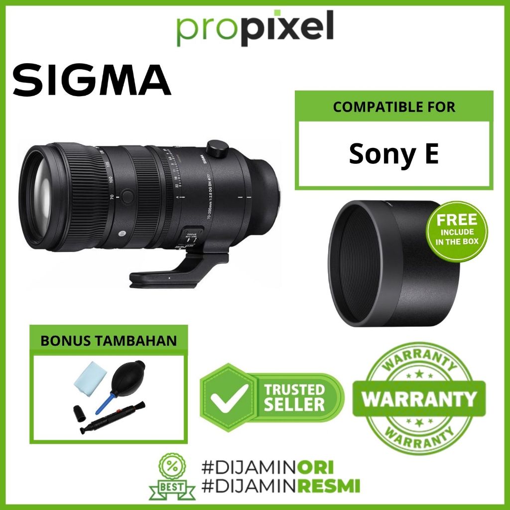 Sigma 70-200mm f2.8 DG DN OS Sports for Sony E Mount Fullframe Lens Sigma 70-200 mm f/2.8 Garansi Re