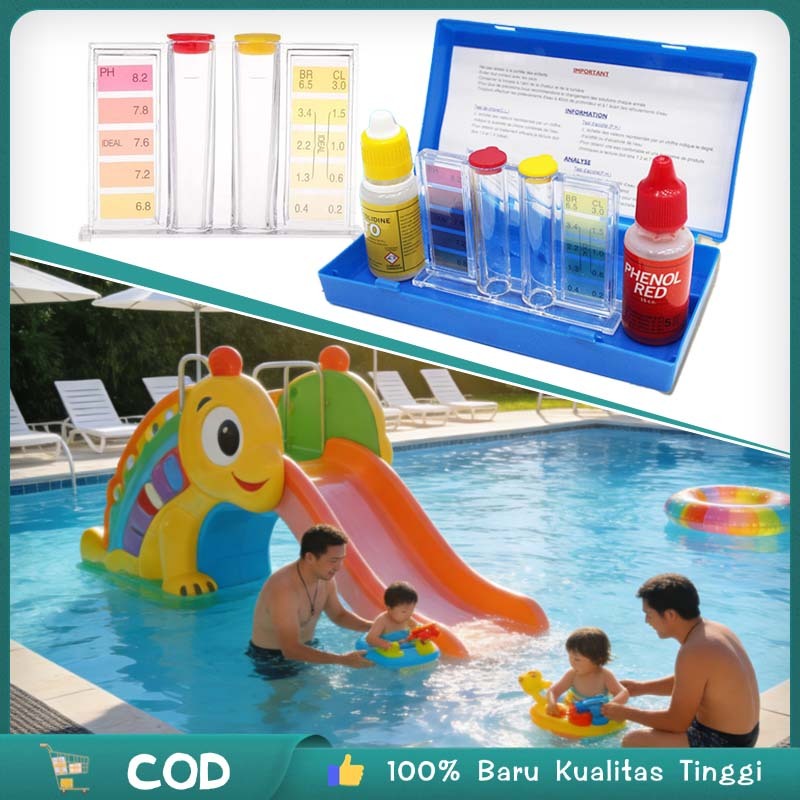 Kit Uji Air Klorin Ph Kolam Renang Test Kit Kolam Renang Alat Tes Air Kolam Renang Test Kit Ph Dan C