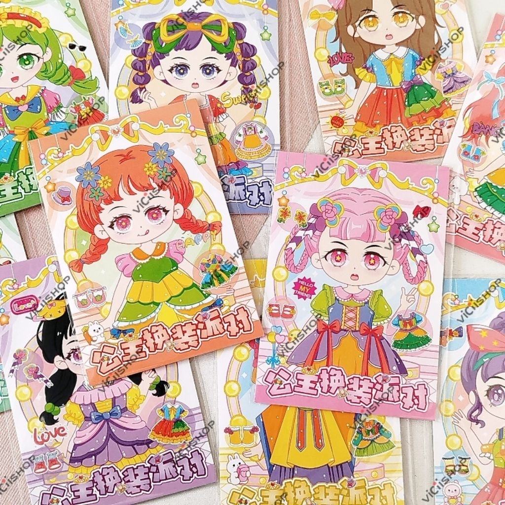 Mainan Stiker Tempel Baju Girl | Mainan Stiker Mendandani Putri | Mainan Anak Perempuan