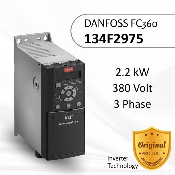 INVERTER DANFOSS 2,2KW 380V FC 360 134F2975 FC-360H2K2T4E20H2BXCDXXSXXXXAXBX HIGH Torque  HIGH Duty 