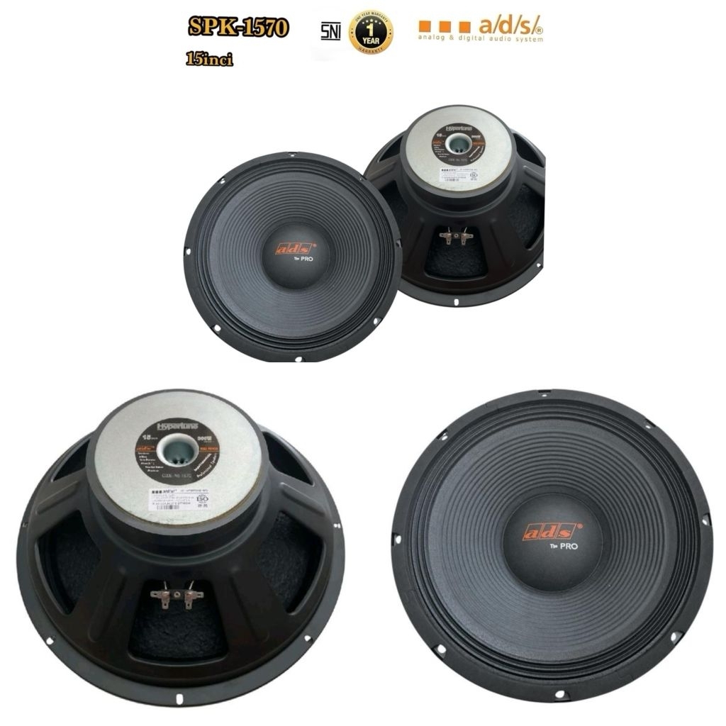 ADS SPK-1570 HYPERTONE speaker komponen 15 inch 360 Watt low mid spiker driver 15in speker 15" suara