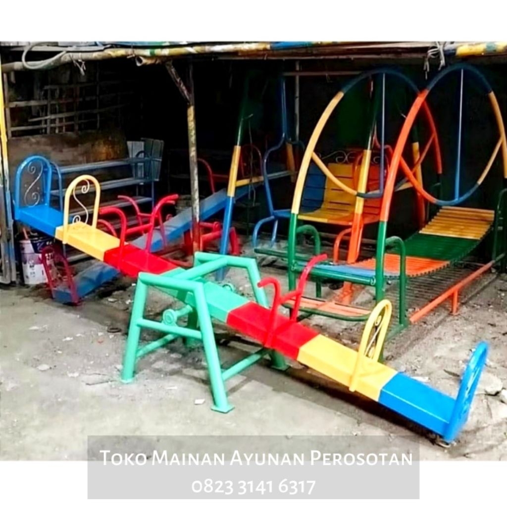 Jungkat - Jungkit - Jungkitan - Spring Rider - Playground Jungkat Jungkit - Playground Jungkitan - M