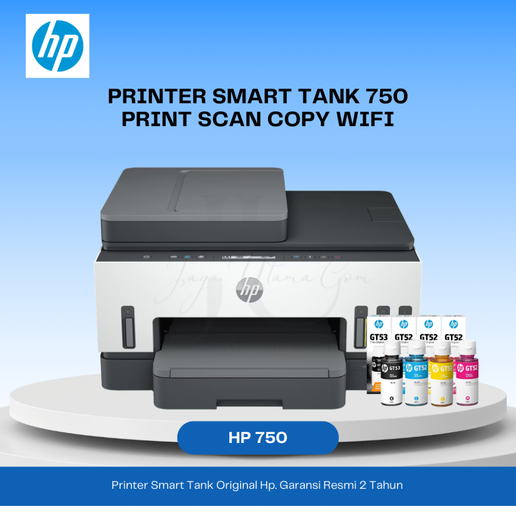 HP Printer Smart Tank 750 Print Scan Copy Wifi Bluetooth