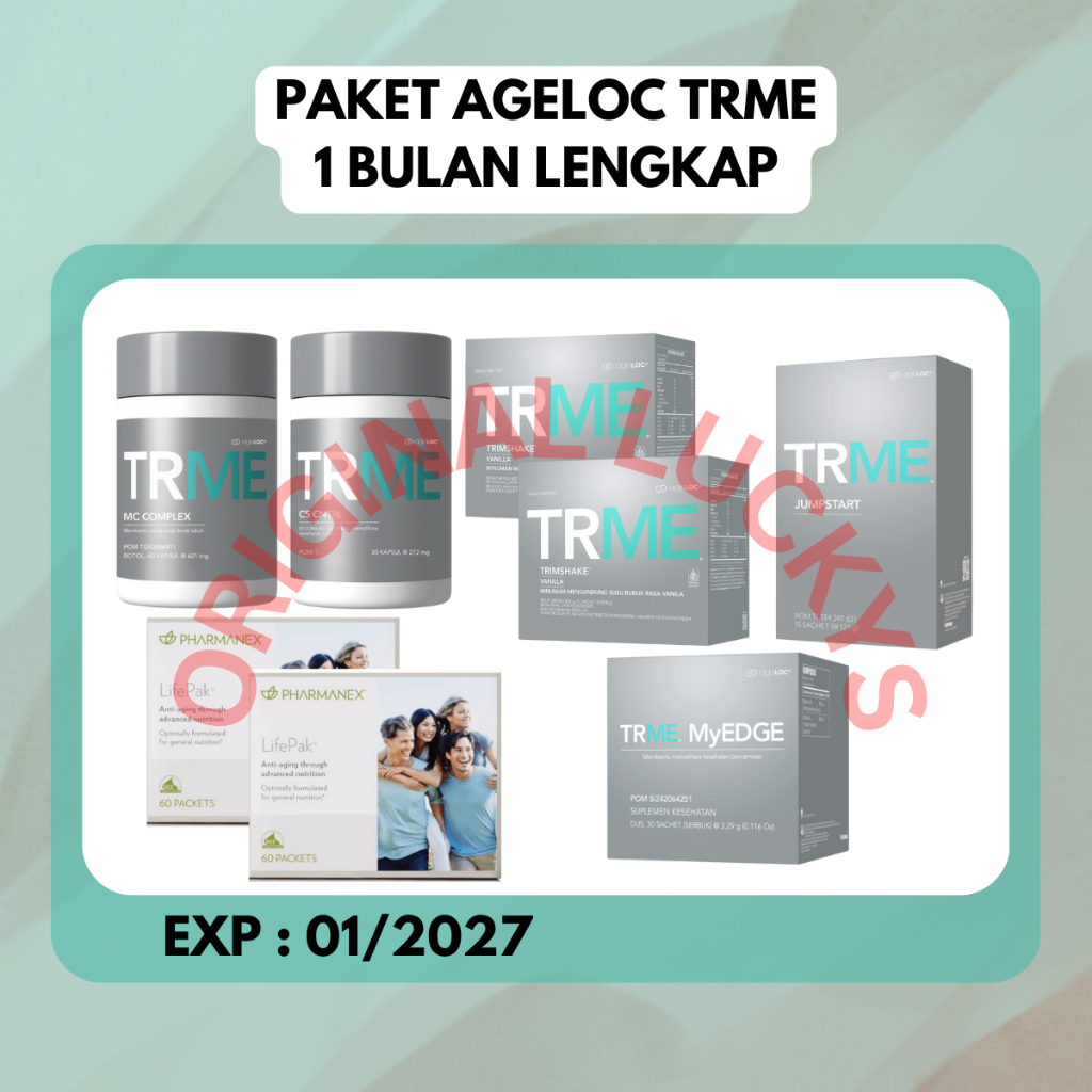 trme full 1 bulan lengkap tws tr90 bs suplemen diet agelok nuskinn pharmanexq