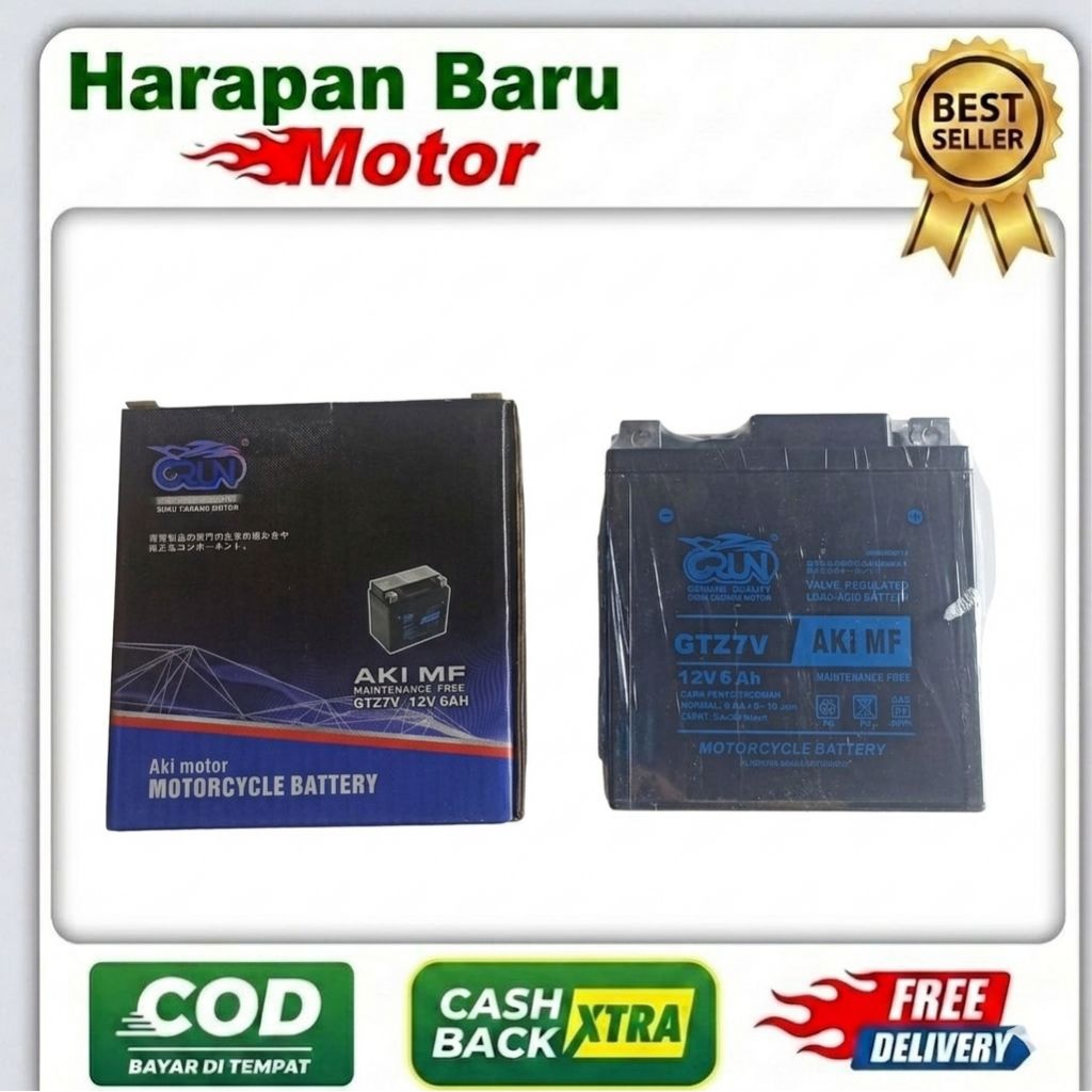 AKI GTZ7V CRUN - HARAPAN BARU MOTOR