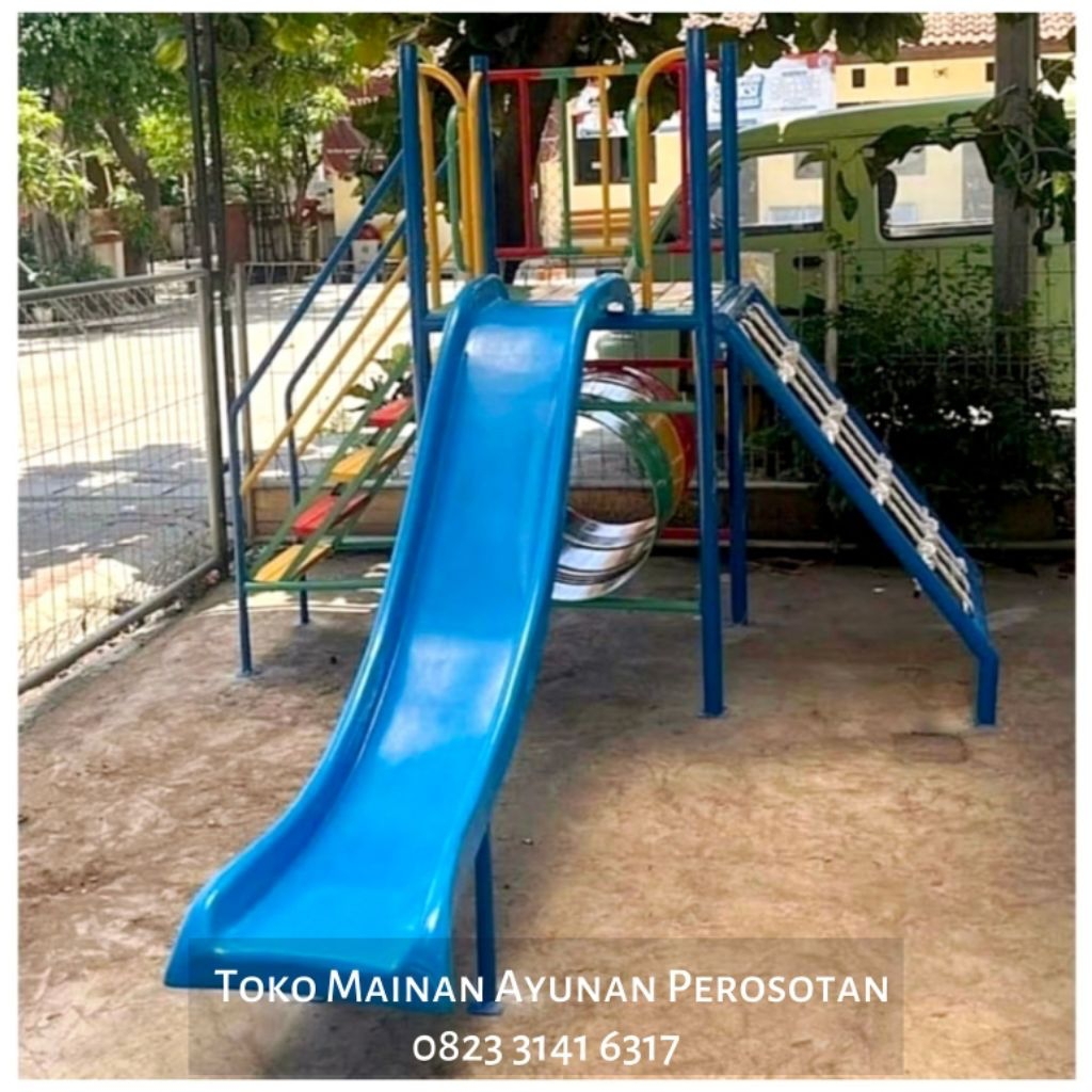 Perosotan Terowongan - Prosotan Terowongan - Perosotan Besi Tk Paud - Prosotan Besi Tk Paud - Mainan