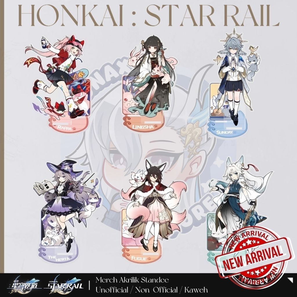 Merch Akrilik Standee 10cm Honkai Star Rail Cat Series Collectibles Unofficial Anime Goodies