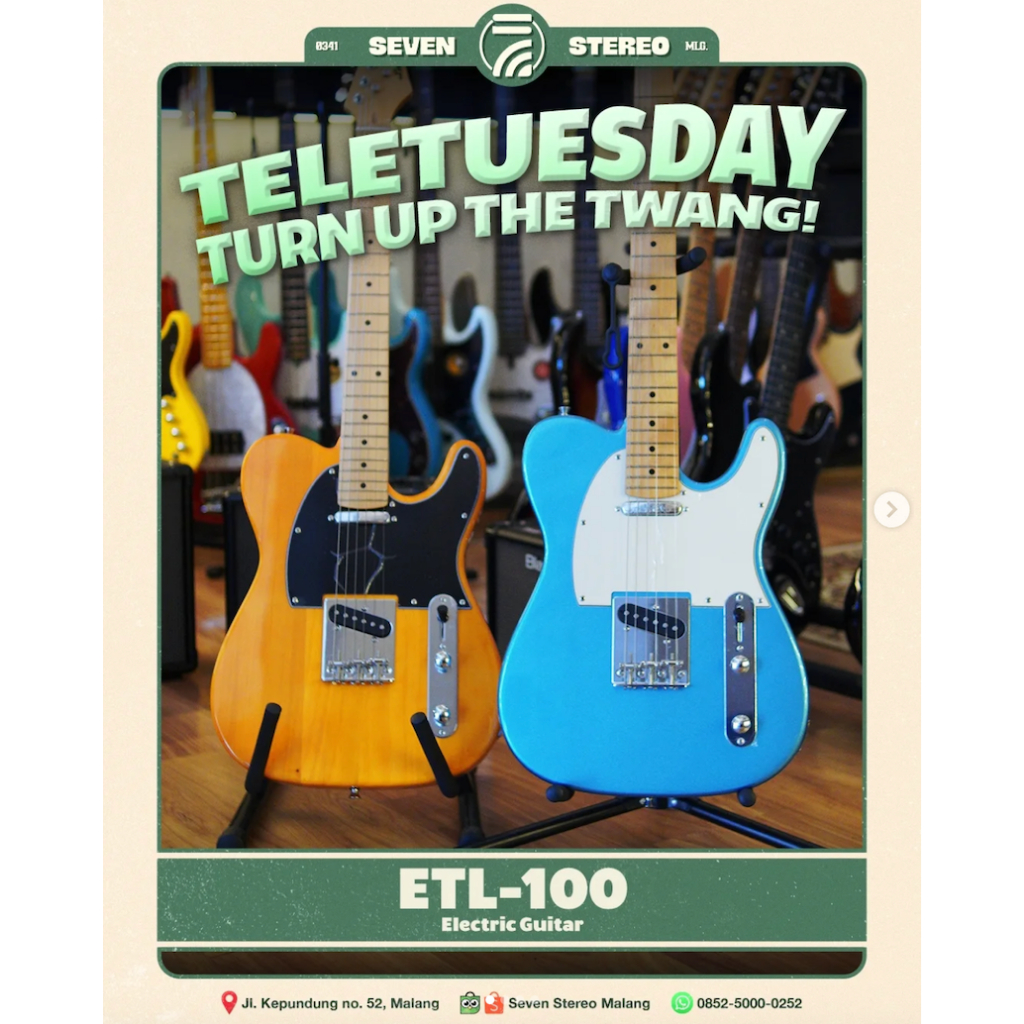 Legacy ETL100 ETL 100 Telecaster Electric Guitar – Gitar Elektrik Budget Berkualitas