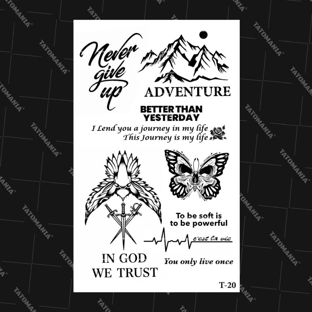 TM-Sticker tattoo temporary semi permanen Tulisan 20