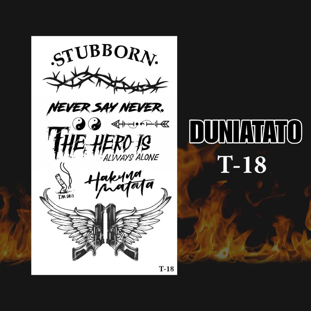 Duniatato-Stiker tato temporer semi permanen tulisan-18