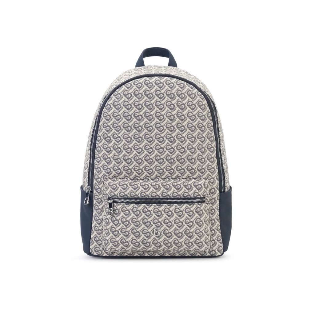 Buttonscarves - Bimu Jacquard Backpack Large Navy