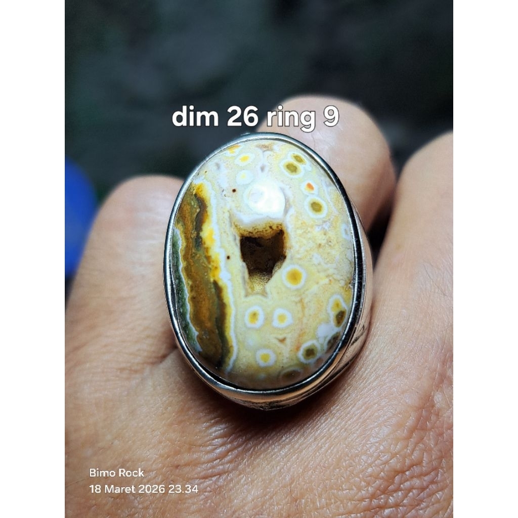 natural cincin batu akik klawing combong unik antik