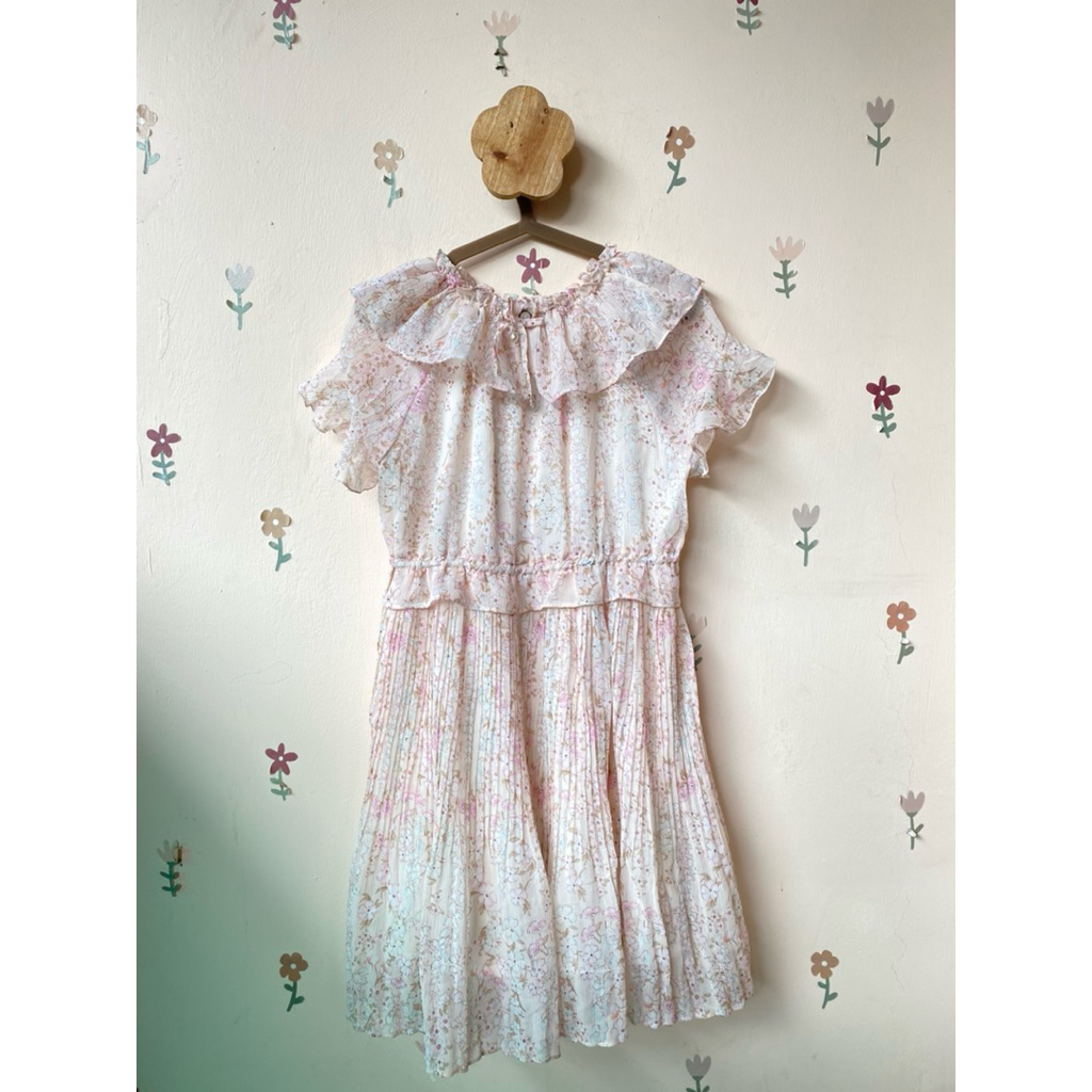 Dress anak vintage plisket