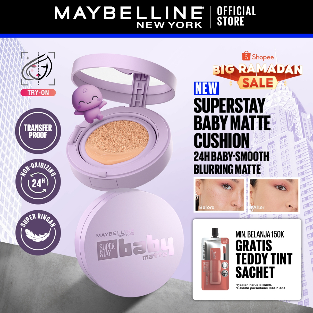 [NEW LAUNCH] NINGNING CHOICE - MAYBELLINE OFFICIAL Superstay Baby Matte Cushion 24H Baby Smooth Blur